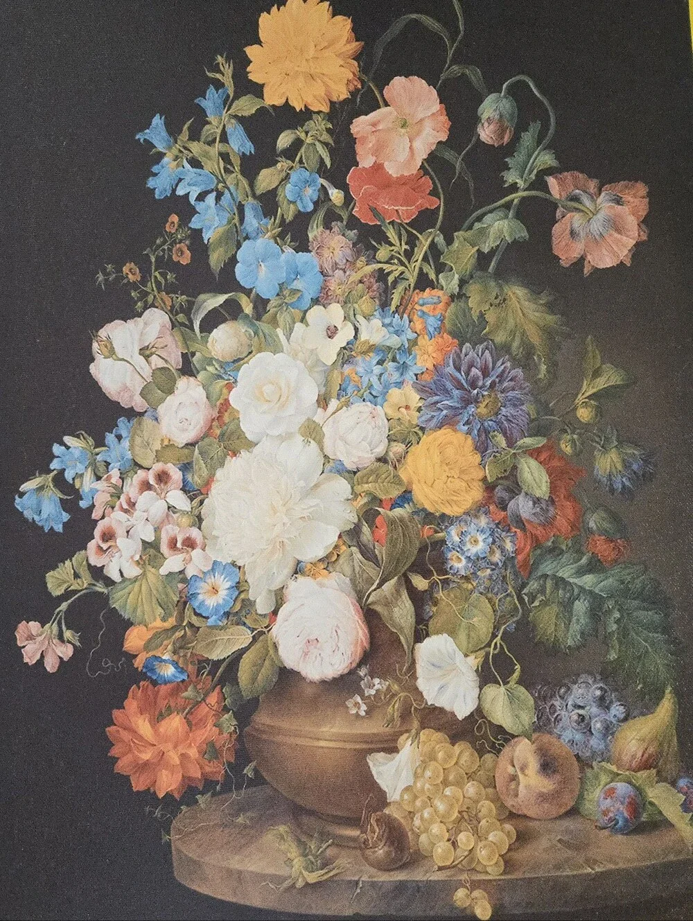 Floral Still Life Canvas Print Multicolor Bouquet 12x16